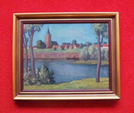 Klijn.Willem W.H.Klijn.1892-1961.Vissen in de gracht van Naarden.